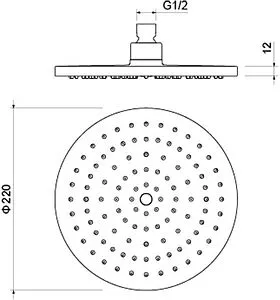 Лейка верхнего душа Aquatek хром AQ2086CR, 2