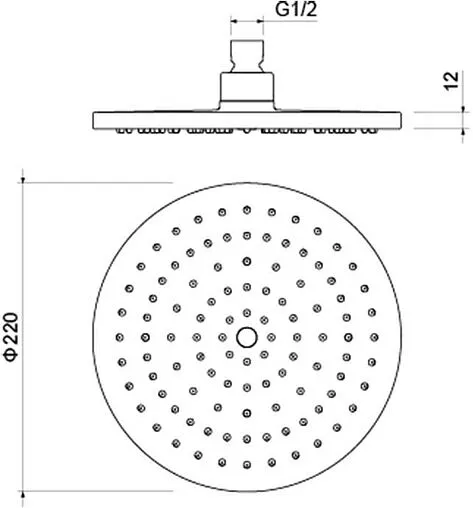 Лейка верхнего душа Aquatek хром AQ2086CR