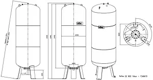 Гидроаккумулятор Reflex DE 800л 16 бар 7348670 Гидроаккумулятор Reflex DE 800л 16 бар 7348670, 2