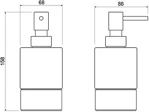 Дозатор для жидкого мыла Aquatek Лира хром/белый AQ4429CR Дозатор для жидкого мыла Aquatek Лира хром/белый AQ4429CR, 2