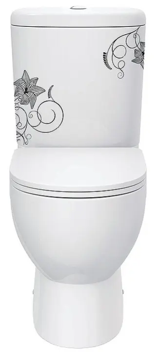 Унитаз-компакт Sanita Luxe Art Flora белый (рисунок) ARTSLCC10040622 Унитаз-компакт Sanita Luxe Art Flora белый (рисунок) ARTSLCC10040622, 4