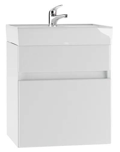 Тумба под умывальник подвесной Айсберг Енисей 50 белый DA3008T