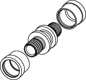 Муфта аксиальная соединительная 16мм TECEfloor 77220016, 2