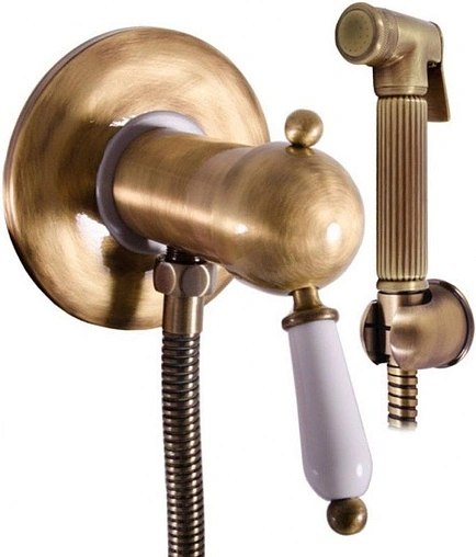 Гигиенический душ со смесителем Rav Slezak Labe бронза/белый L547SM