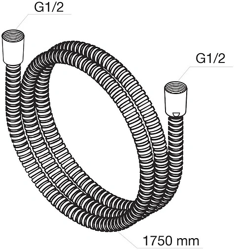 Шланг для душа Damixa 175см хром 760400264