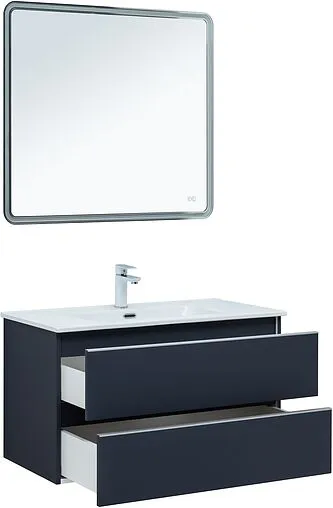 Тумба под умывальник подвесная Aquanet Вега 90 маренго 00329592