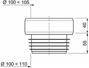 Манжет для унитаза Wirquin 70717579 Манжет для унитаза Wirquin 70717579, 2