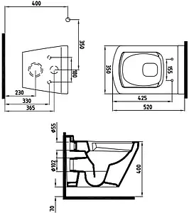 Унитаз подвесной безободковый Bien Neptun белый NPKA052N1VP0W3000 Унитаз подвесной безободковый Bien Neptun белый NPKA052N1VP0W3000, 2