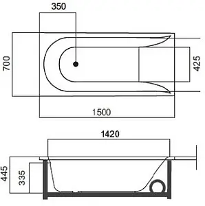 Ванна акриловая Am.Pm Spirit 150x70 W72W-150-070W1D Ванна акриловая Am.Pm Spirit 150x70 W72W-150-070W1D, 2