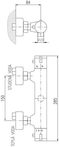 Термостат для душа Rav Slezak хром TRM80.5