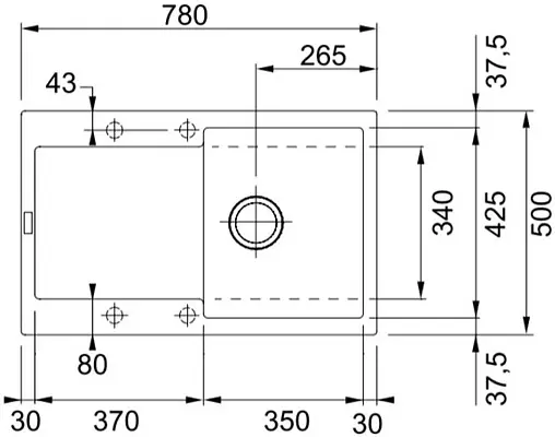 Мойка кухонная Franke Maris MRG 611 оникс 114.0198.470