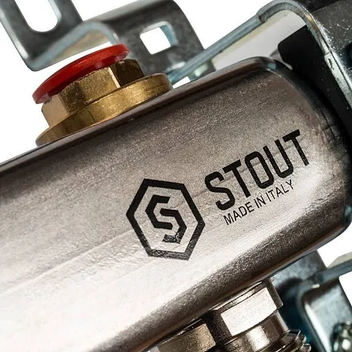 Группа коллекторная без расходомеров 6 отводов 1&quot;в/в x ¾&quot;ек Stout SMS 0922 000006