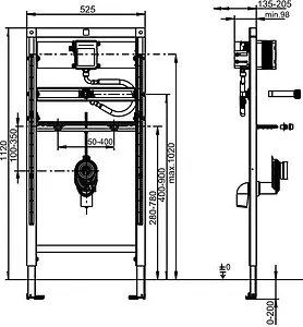 Инсталляция для писсуара Sanit INEO 90.668.00..T000 Инсталляция для писсуара Sanit INEO 90.668.00..T000, 2