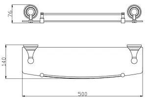 Полка Rav Slezak Morava retro бронза MKA0900/50SM Полка Rav Slezak Morava retro бронза MKA0900/50SM, 2