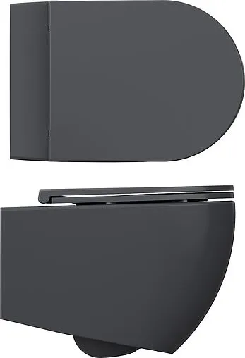 Унитаз подвесной безободковый ISVEA Infinity Vortex антрацит 10NF02003-2C