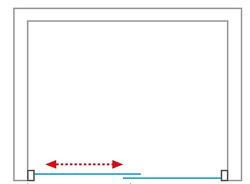 Дверь в нишу 1500мм прозрачное стекло Roltechnik Exclusive Line ECD2/1500 black elox P 565-150000P-05-02
