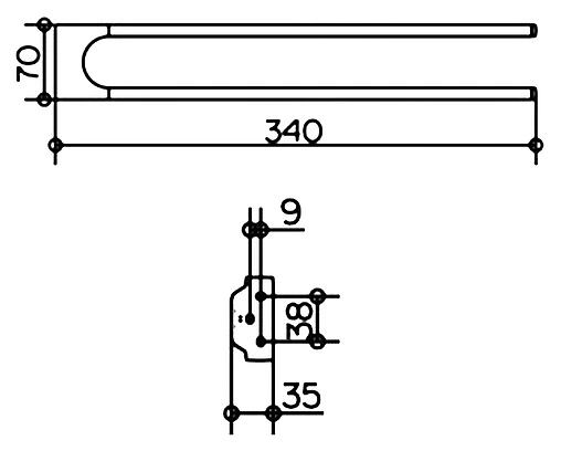 Полотенцедержатель Keuco Collection Moll хром 12719010000 Полотенцедержатель Keuco Collection Moll хром 12719010000