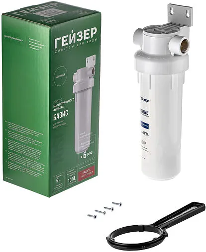 Корпус фильтра ¾&quot;в x ¾&quot;в Slim Line 10&quot; Гейзер Базис 50777