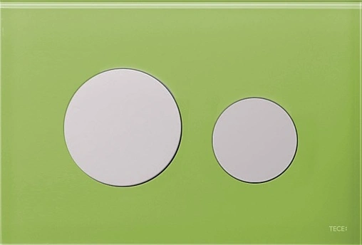 Клавиша смыва для унитаза TECEloop Modular кнопки на выбор, стекло зеленый