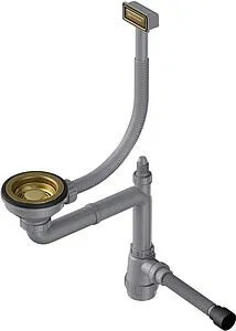 Сифон бутылочный для мойки с переливом Omoikiri WK-1-AB 4956475 Сифон бутылочный для мойки с переливом Omoikiri WK-1-AB 4956475, 1