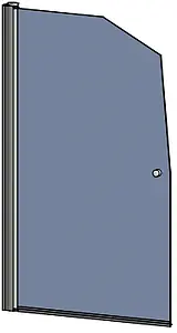 Шторка на ванну 850мм прозрачное стекло Roltechnik SWING/850 657-8500000-00-02, 3