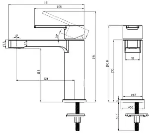Смеситель для раковины Villeroy&Boch Architectura хром TVW10300400061 Смеситель для раковины Villeroy&Boch Architectura хром TVW10300400061, 2