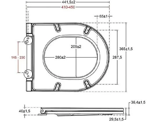 Крышка-сиденье для унитаза с микролифтом Allen Brau Reality Smartfix антрацит 4.32007.AN