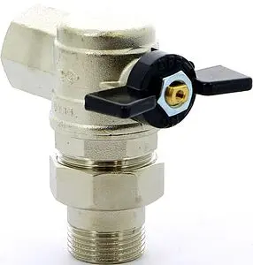 Кран шаровый с американкой угловой 1&quot;в x 1&quot;н Bugatti Oregon 05940009, 5