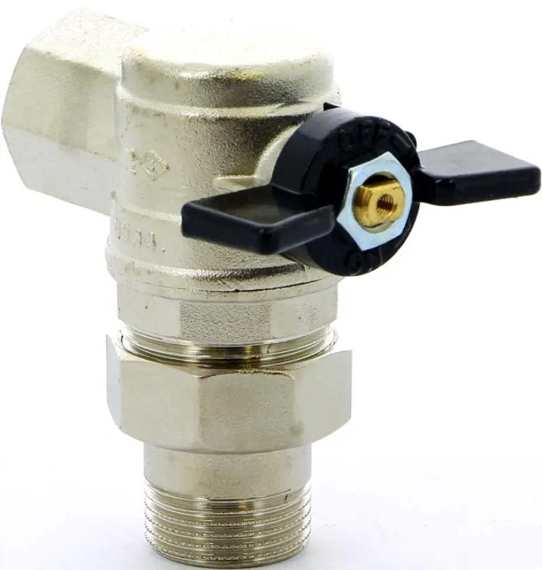 Кран шаровый с американкой угловой 1"в x 1"н Bugatti Oregon 05940009 Кран шаровый с американкой угловой 1"в x 1"н Bugatti Oregon 05940009