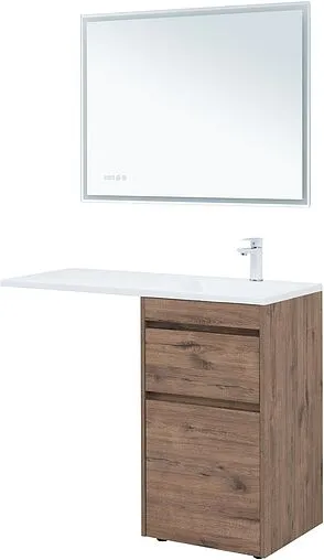 Тумба-умывальник напольная Aquanet Токио 110 R дуб веллингтон 00333647+00235498