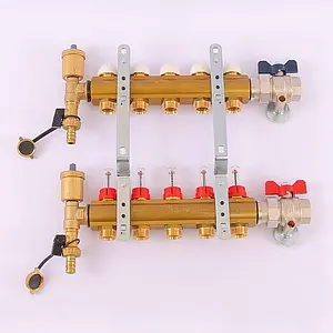 Группа коллекторная с расходомерами 5 отводов 1&quot;в/в x ¾&quot;ек Tiemme 3870001, 3