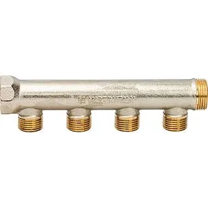 Коллектор распределительный проходной 4 отвода ¾"в/н x ½"к Luxor CP 424 68542701 Коллектор распределительный проходной 4 отвода ¾"в/н x ½"к Luxor CP 424 68542701, 2