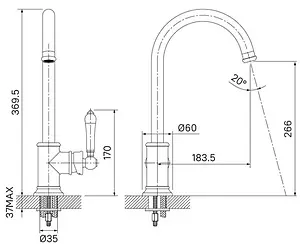 Смеситель для кухни IDDIS Oxford хром OXFSBJ0i05, 2
