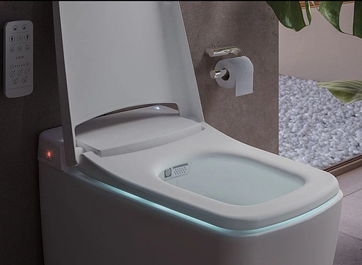 Умный унитаз-биде подвесной безободковый VitrA V-Care Prime Rim-Ex белый 7231B403-6216