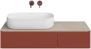 Тумба под умывальник подвесная Kerama Marazzi Magica 120 венецианский красный матовый MA.120.2\VR.M, 5