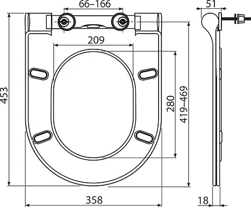 Крышка-сиденье для унитаза с микролифтом Ravak Uni Chrome Slim белый X01550 Крышка-сиденье для унитаза с микролифтом Ravak Uni Chrome Slim белый X01550