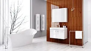 Шкаф-зеркало Aqwella Milan 80 белый Mil.04.08 Шкаф-зеркало Aqwella Milan 80 белый Mil.04.08, 4