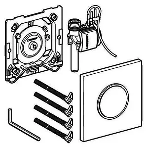 Клавиша смыва для писсуара Geberit Sigma 10 116.015.KM.1 кнопка/черный глянцевый, кольцо/хром глянцевый, 3