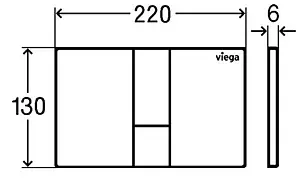 Клавиша смыва для унитаза Viega Prevista Visign for Style 24 8614.1 773267 хром глянцевый Клавиша смыва для унитаза Viega Prevista Visign for Style 24 8614.1 773267 хром глянцевый, 2