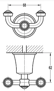 Крючок двойной Swedbe Terracotta Art 2543, 2