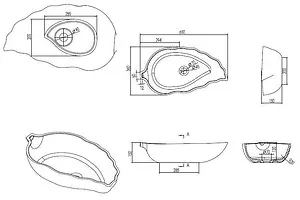 Раковина Aquanet Blossom V44 65 белый 00198931, 2