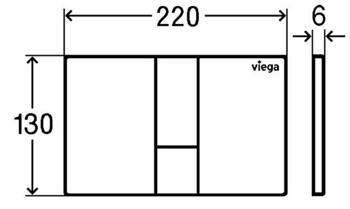 Клавиша смыва для унитаза Viega Prevista Visign for Style 24 8614.1 773267 хром глянцевый