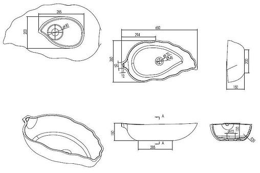 Раковина Aquanet Blossom V44 65 белый 00198931 Раковина Aquanet Blossom V44 65 белый 00198931