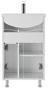 Тумба-умывальник напольная Айсберг Волна 50 белый DA1013T+46200081927581, 5