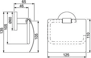 Держатель туалетной бумаги Jaquar Continental хром ACN-CHR-1153S, 2