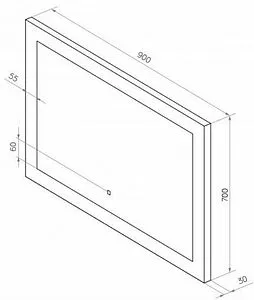 Зеркало с подсветкой Continent Relax Led 90x70 белый ЗЛП561 Зеркало с подсветкой Continent Relax Led 90x70 белый ЗЛП561, 2