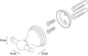 Крючок двойной Grampus Laguna хром GR-7805, 2