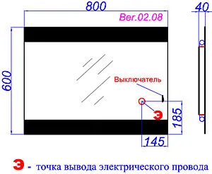 Зеркало с подсветкой Aqwella Bergamo 80 белый Ber.02.08 Зеркало с подсветкой Aqwella Bergamo 80 белый Ber.02.08, 2
