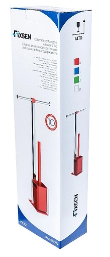 Ёршик для унитаза Fixsen Rainbow зелёный/хром FX-32-04