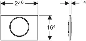 Клавиша смыва для унитаза Geberit Sigma 10 115.758.14.5 кнопка/черный матовый, кольцо/хром глянцевый, 2